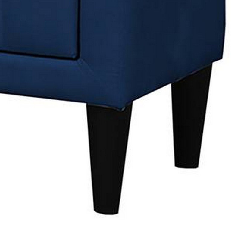 Table de chevet 2 tiroirs Healy, Bleu