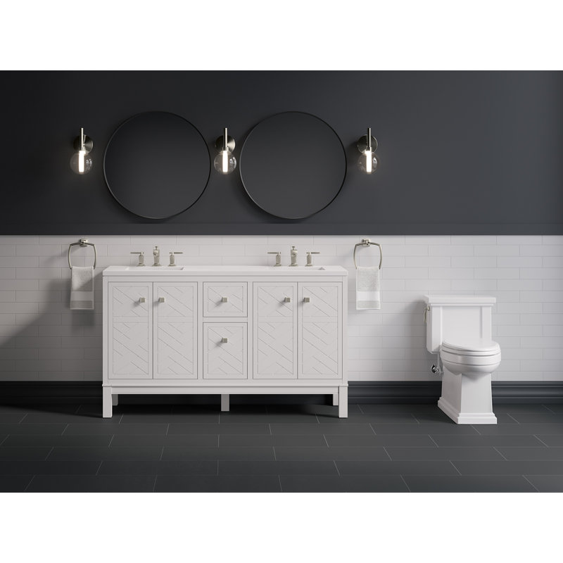 Ensemble de meuble-lavabo 60 po Beauxline, Blanc