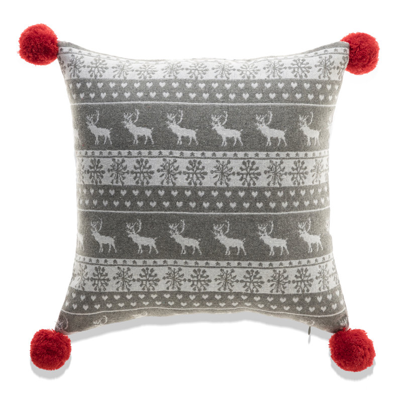 Housse de coussin Pom Pom Holiday seulement, Housse de coussin seulement - sans coussin