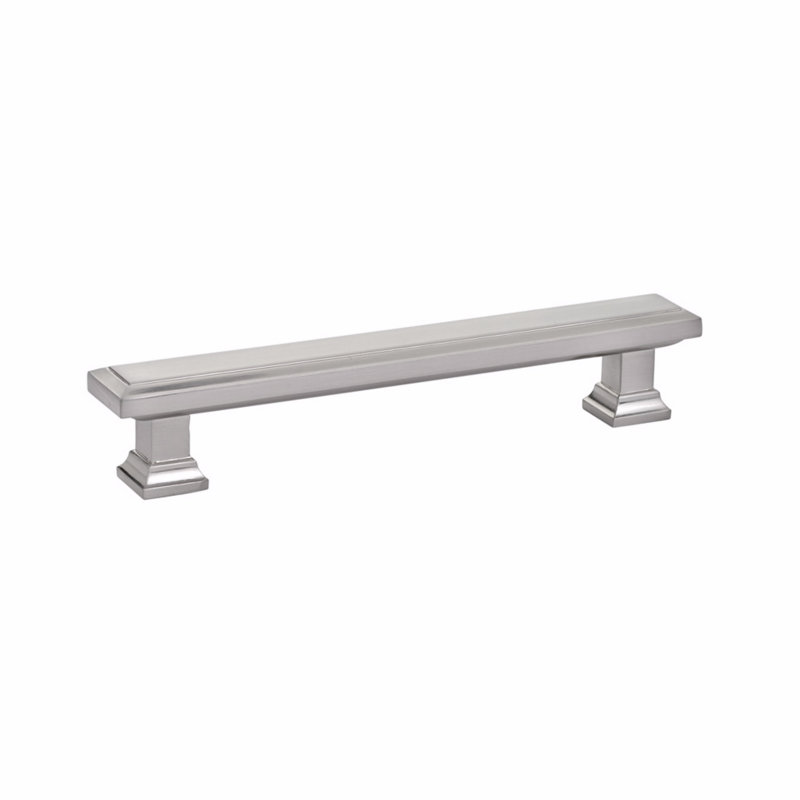 Poignée d'armoire rectangulaire Emtek 5 "d'un centre à l'autre, Nickel satiné, 5"