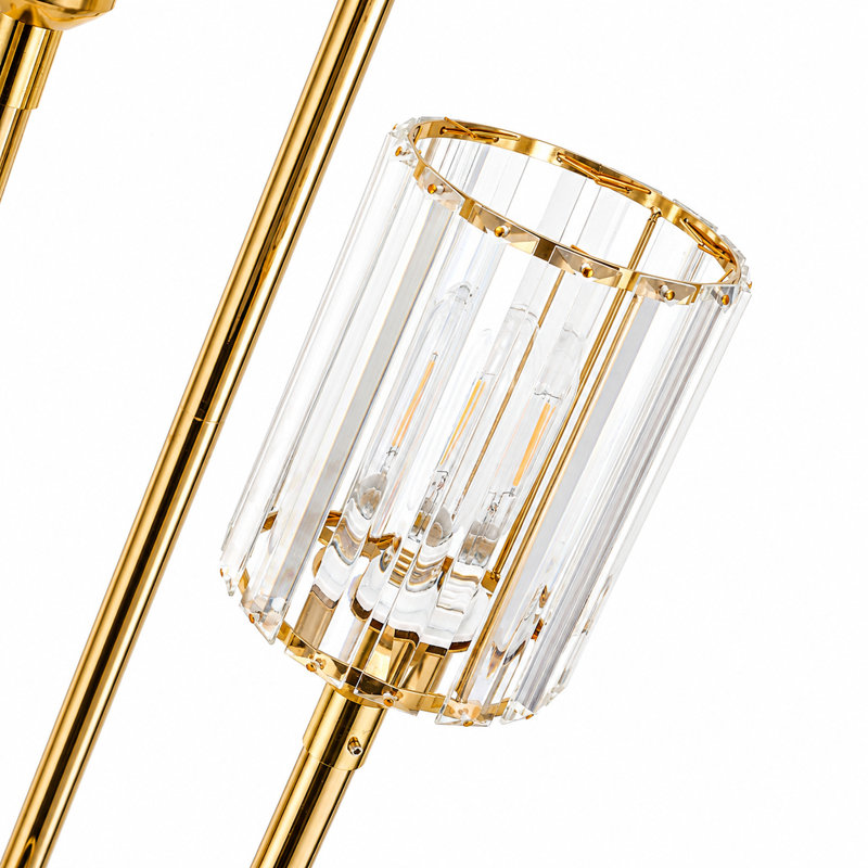 3 - Light Crystal Floor Lamp for Living Room Bedroom