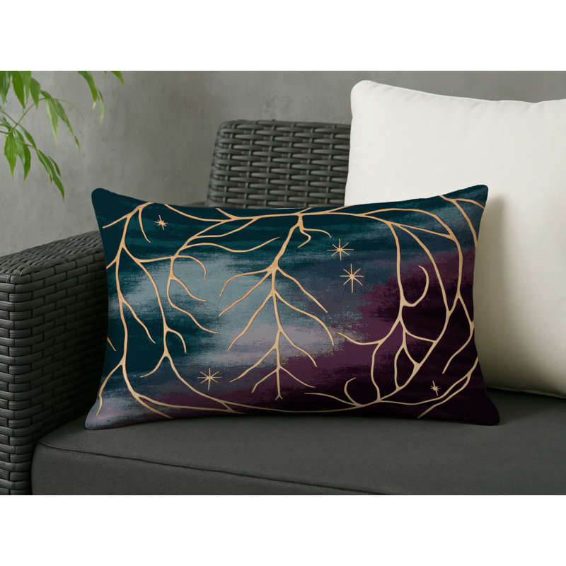 Hidden Bloom Indoor And Outdoor Throw Pillow, Rectangle 14"H x 20"W