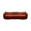 Canapé courbé de style Mid-Century moderne, canapé en tissu Boucle pour chambre à coucher, bureau, appartement, orange
