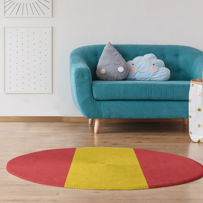 Tapis de zone rouge/jaune