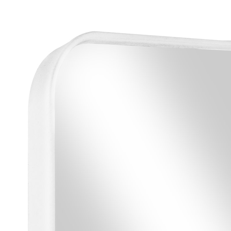  16X22 Inch White Surface Mount Or Recessed Medicine Cabinet With Round Corner Mirror And Adjustable Shelves, White