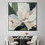 Magnolia blanc moderne, grandes illustrations de peinture florale, très grand encadré, impression d'art mural (assemblage requis-105075767