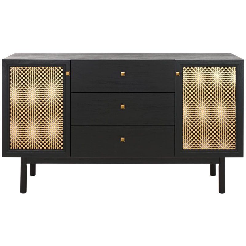 Ameiah Storage TV Stand, Black