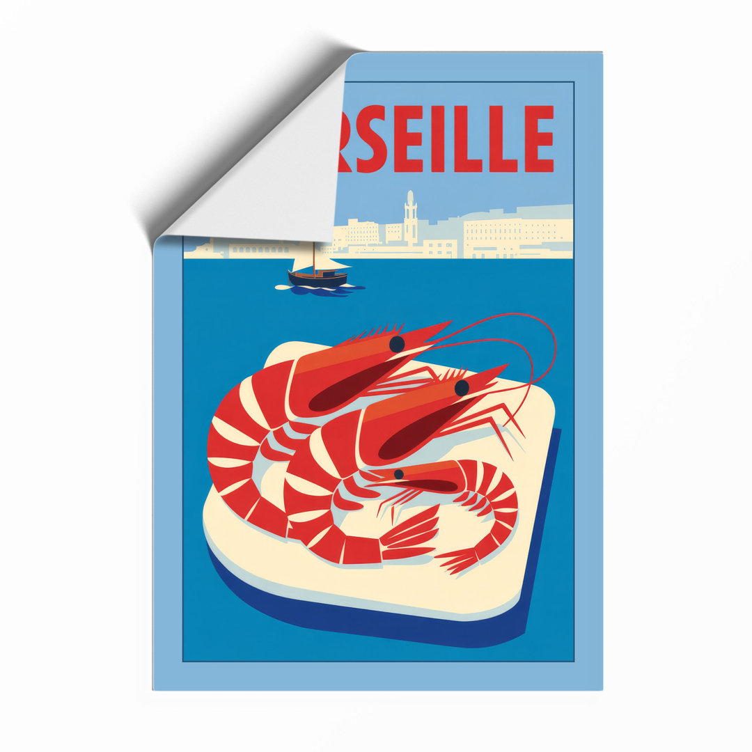 Marseille Bouillabaisse Vintage Framed Art Print