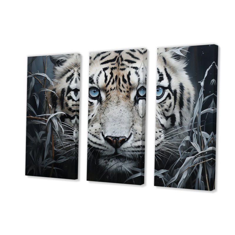 «Tiger Mysterious Watcher II», ensemble de reproductions d'art sur toile, H 28 po x l 36 po x P 1 po