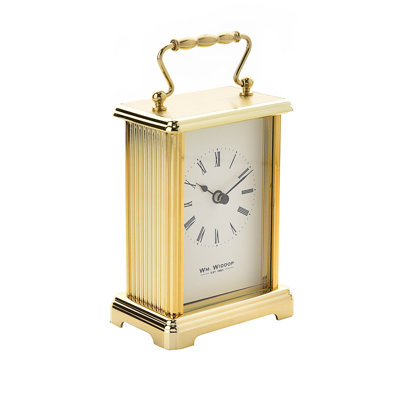 Roman Numeral Metal Quartz movement / Crystal Tabletop Clock in Gold