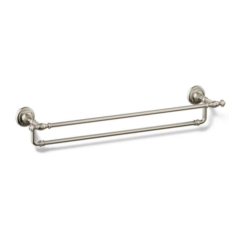Artifacts® Double 24" Wall Mounted Towel Bar, Vibrant Polished Nickel