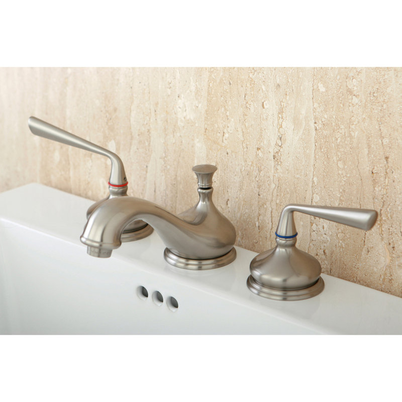 Robinet de salle de bain espacé Kingston, Nickel brossé