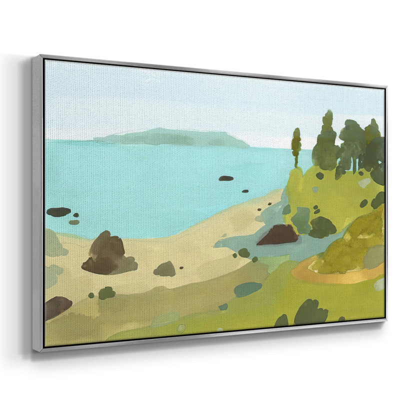 Coastal Inlet II, reproduction d'art sur toile, H 17 po x l 25 po x P 2 po, Argent