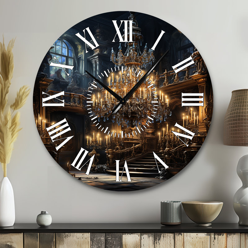 Horloge murale Baroque Dramatic Splendor II - Glam, Grand