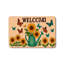 Paillasson de bienvenue Arrosoir Tournesol Papillon Abricot Chaud 51 x 81 cm