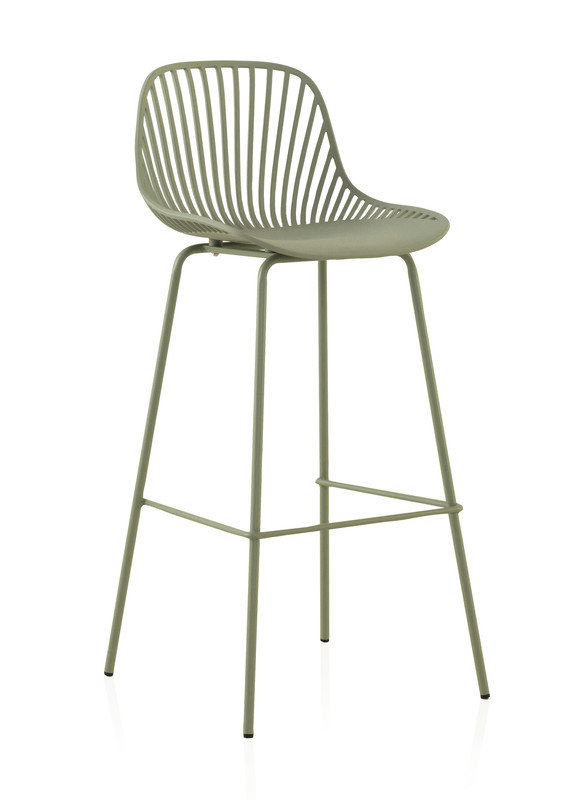 Kaytlyn Counter Stool with Metal Frame, Pistachio