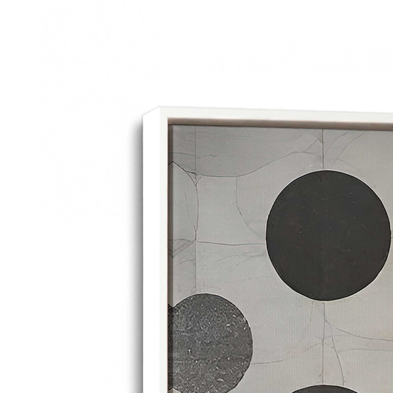 «Greyscale Halftone III» par Elena Ray, reproduction d'art, H 24 po x l 18 po, Blanc