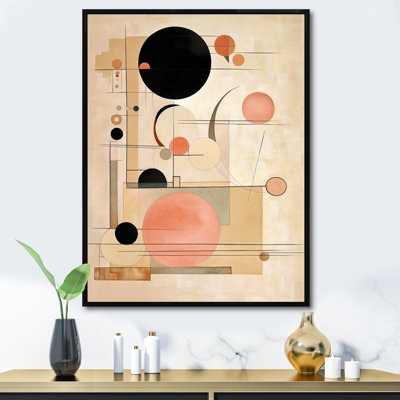 Beige géométrie en mouvement III sur toile