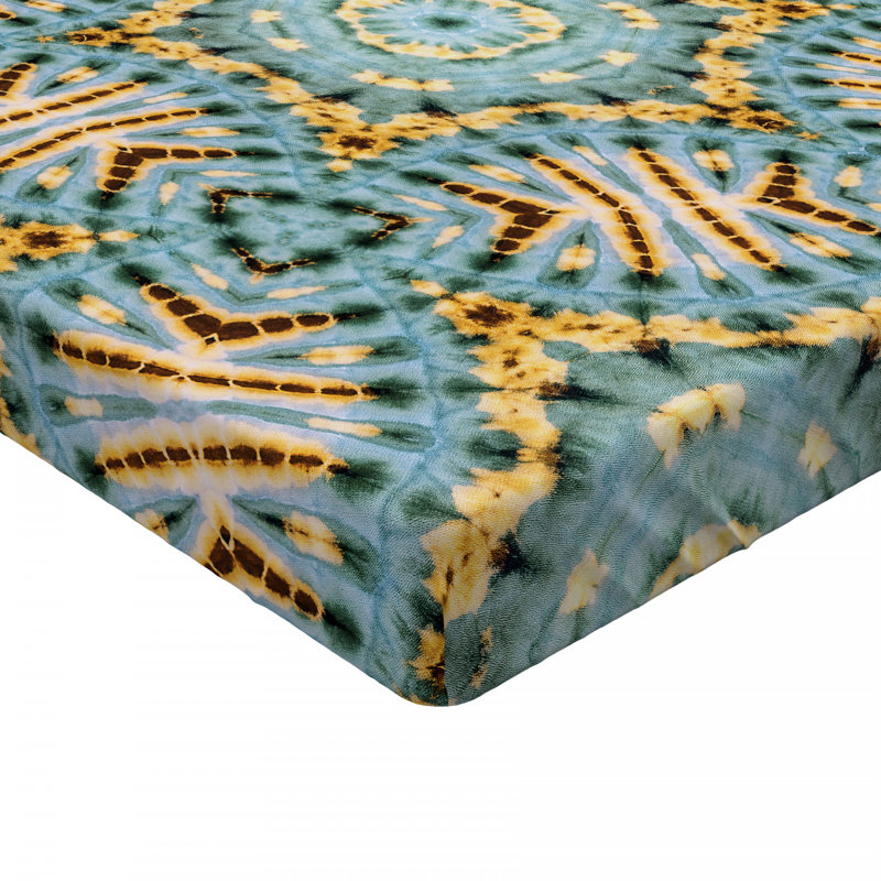 Microfiber Geometric Fitted Sheet, Twin Fitted Sheet