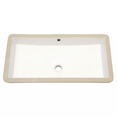 Myhomekeepers 14'' Ceramic Rectangular Bathroom Sink
