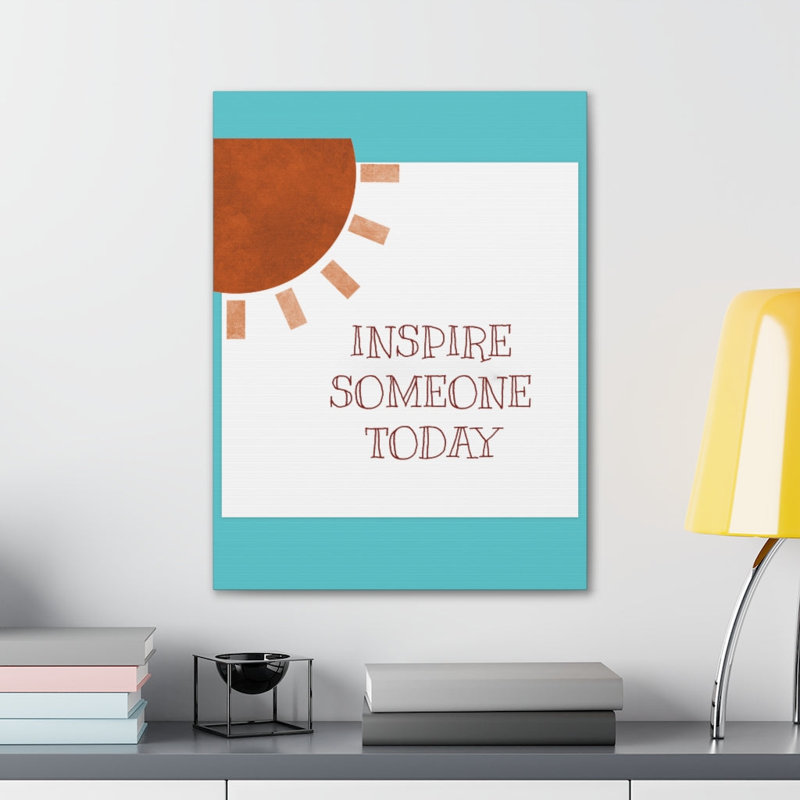 Décoration murale inspirante inspirante «Someone Today Sun», H 14 po x l 11 po