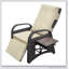 Fauteuil inclinable d'extérieur avec mécanisme de réglage séparé, osier en PE, dossier et repose-pieds réglables, coussin moelleux amovible pour la maison et les bains de soleil