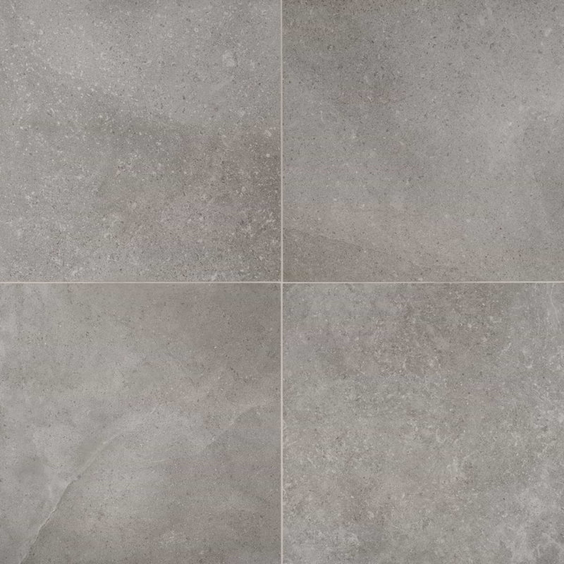 New Rock 24X24 Matte Porcelain Tile, Fossil Dark Gray