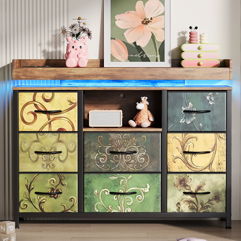 Metal 8 - Drawer Rectangle Accent Chest