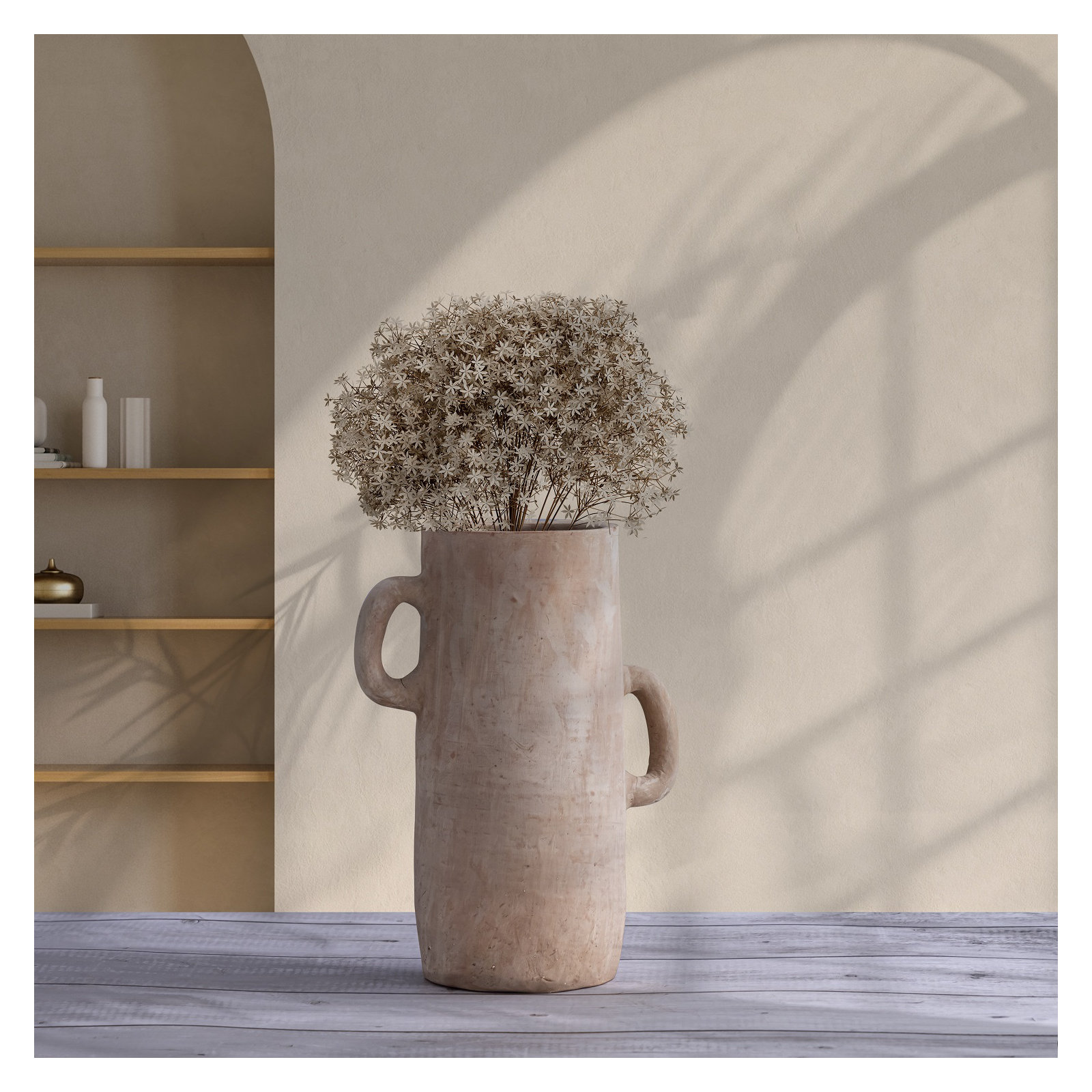 Terracotta Vase Dia 8.5" X 12" H