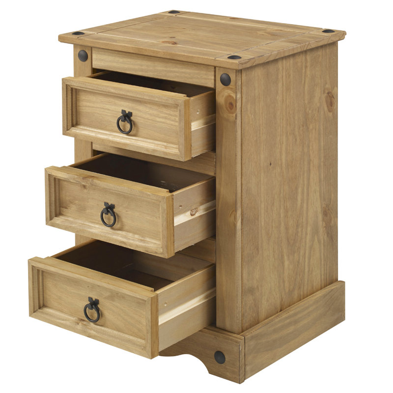 Wiete 17.72'' W Nightstand, Antique Brown