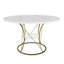 Table de salle à manger extensible ronde 43 po pour 4-6 personnes (chaise non incluse)
