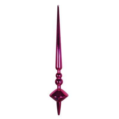 18" Shiny Cupola Finial. This long finial ornament adds depth and texture to any holiday decorating project. Made with shatterproof plastic.