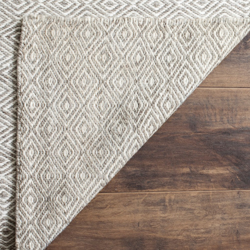 Sanders Hand Woven Wool Geometric Rug, Rectangle 5' x 8'