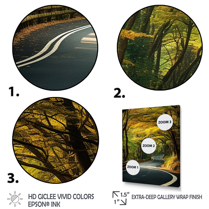 «Green Road Path Of Summer», H 32 po x l 16 po x P 1 po, Cadre flottant noir