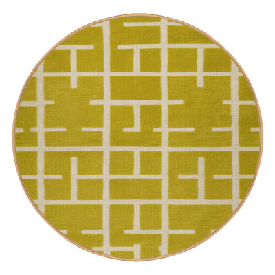 Machine Washable Trellis Brown Area Rug