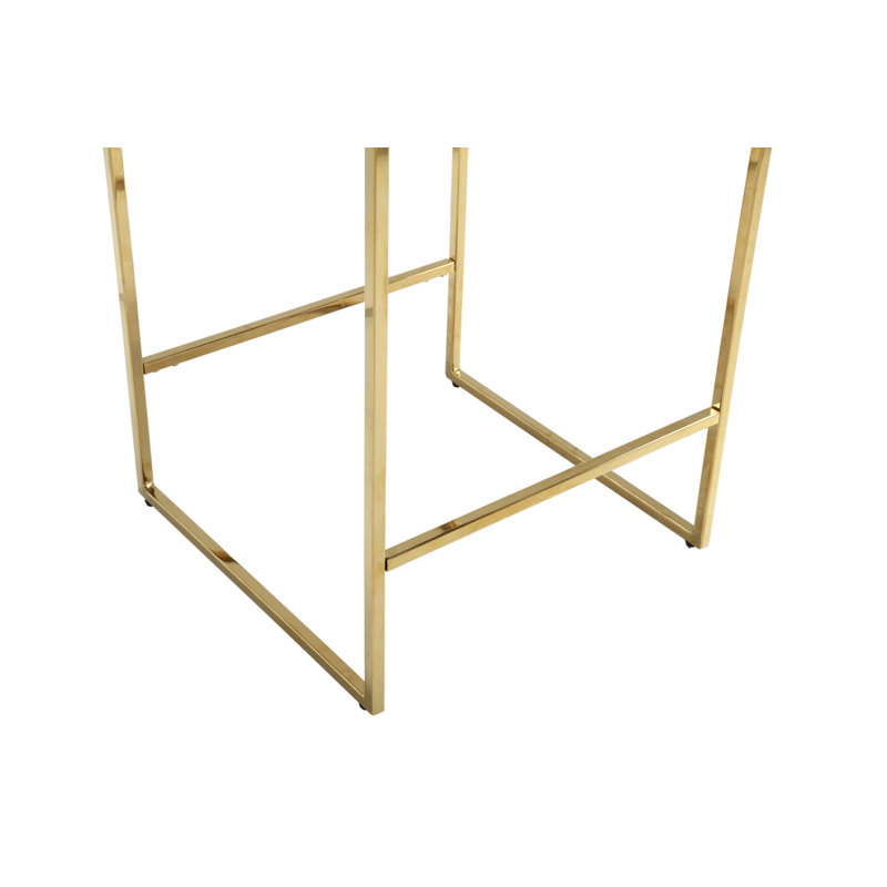 Tabouret de comptoir 25,5 po Ransford, Blanc / structure or