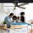Smart Ceiling Fan With Remote, Light Kit, Works With Google Assistant And Amazon Alexa,Siri Shortcut.-372487927-372487880