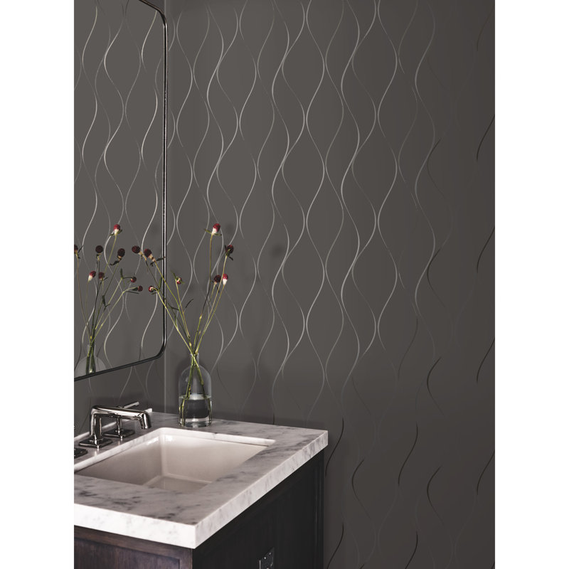 Dazzling Dimensions Abstract Double Roll, Charcoal