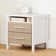 Munich 2-Drawer Nightstand - End Table with Storage Weathered Oak and Matte Black