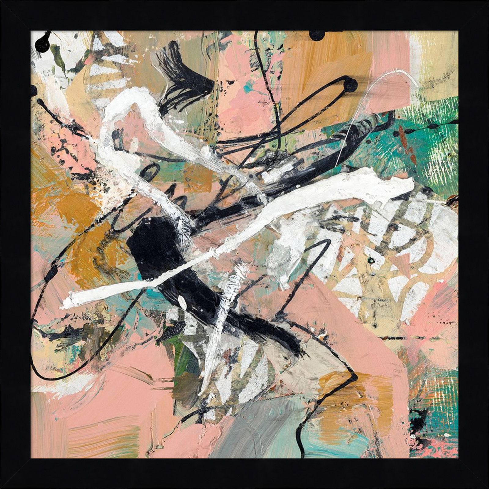 Sutter "Fluid" Print by Suzanne McCourt, 13" H x 13" W, Black