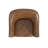 Modern Barrel Accent Chair -Distressed Brown Faux Leather