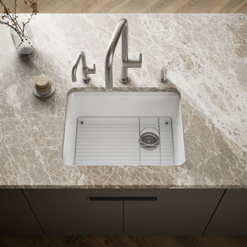 Riverby® 25" x 22" x 9.526" Undermount Kitchen Sink, White