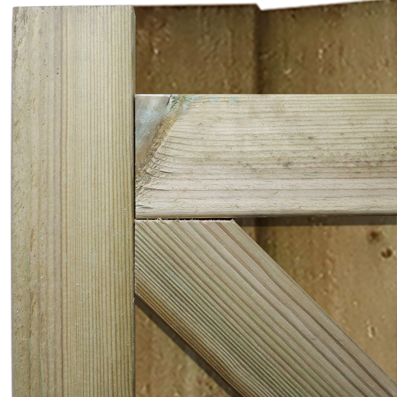 Murawski 180cm H x 90cm W Pressure Treated (Tanalised) Wood Gate, 180cm H x 90cm W x 6.5cm D