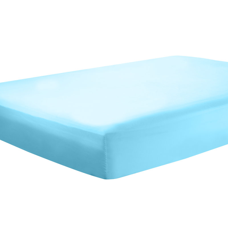 Drap-housse simple de couleur unie Premier., Bleu de plage, Simple