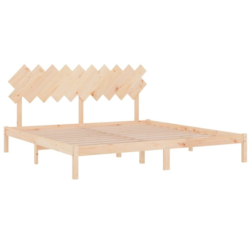 Bed Frame Solid Wood, natural, European Kingsize (160 x 200cm)