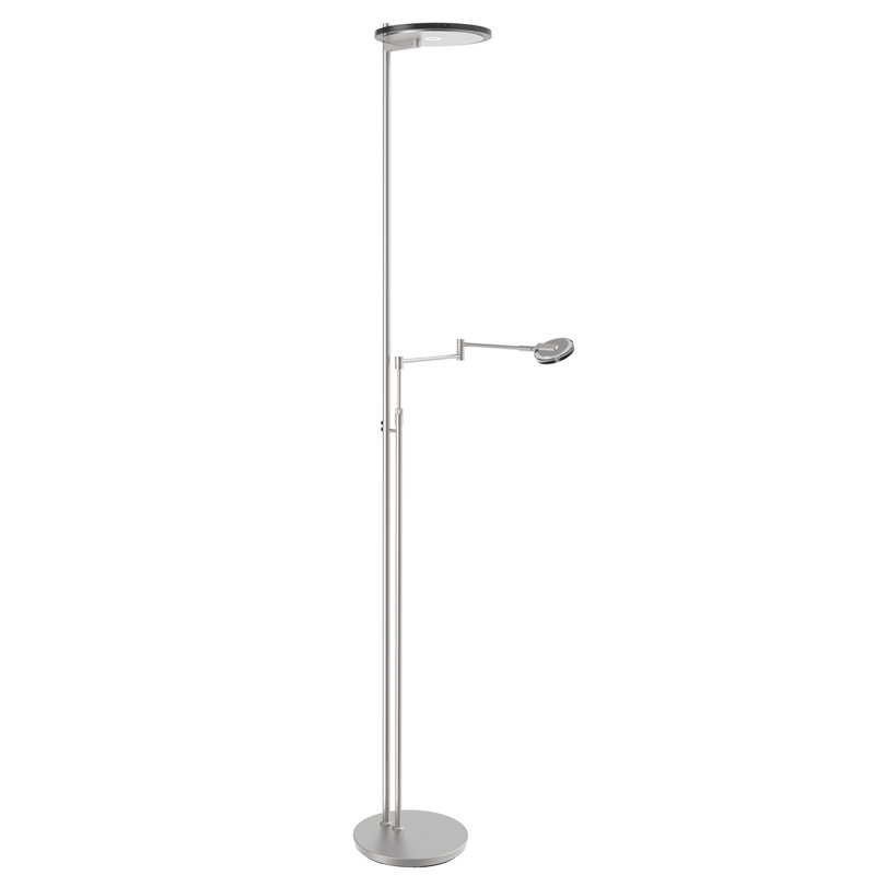 Tasoula 185 H cm Torchiere Floor Lamp, Steel