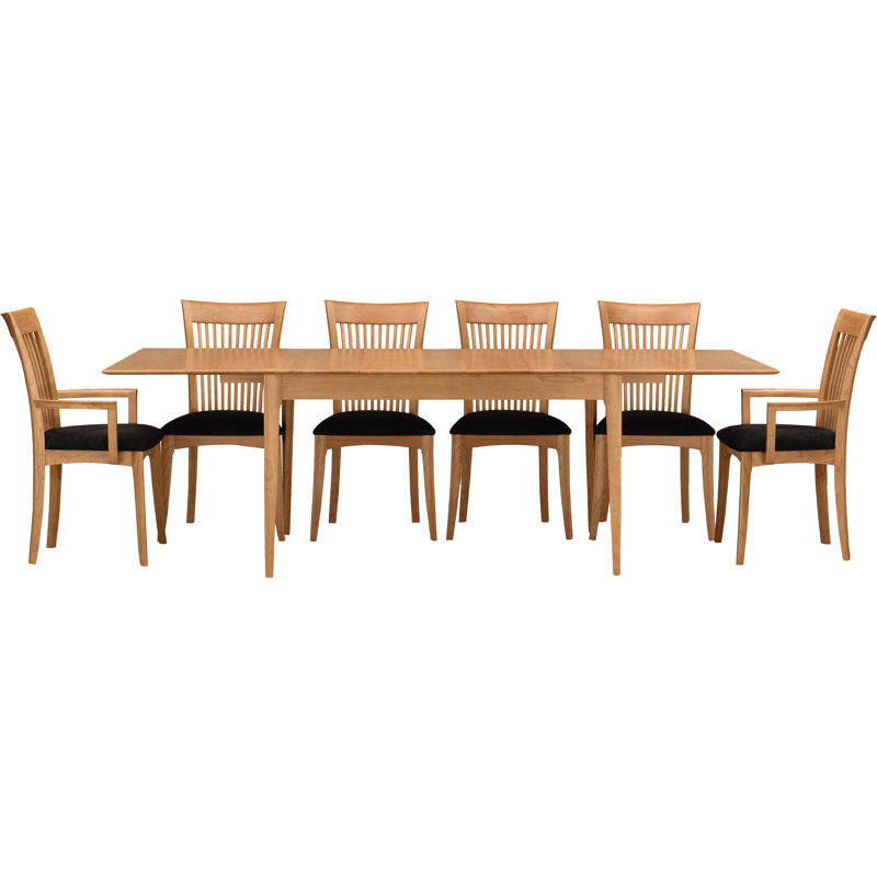 Sarah Four Leg Extension Table, Natural Cherry, 42" W x 96" L