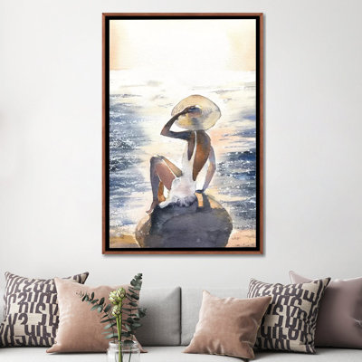" Woman On A Rock " by Marina Ignatova