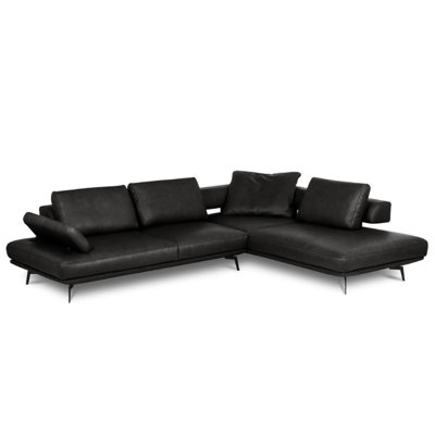 Trumansburg Leather Corner Sofa 