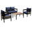 Multi-Person Outdoor Iron Sofa Set With A Table-285315613